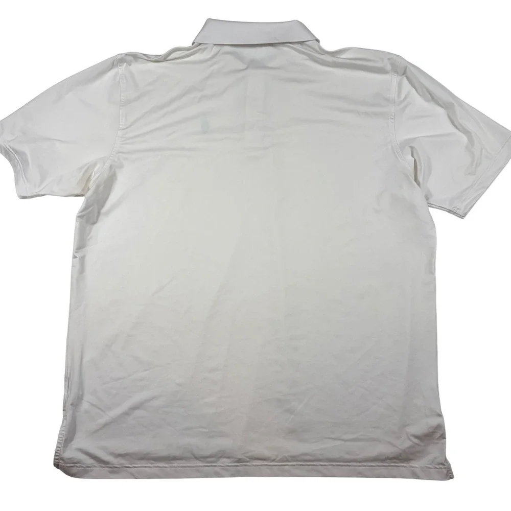 Peter Millar Summer Comfort Polo Shirt Mens XXL Cactus Logo White
